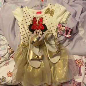 Pair of gold salt water sandals